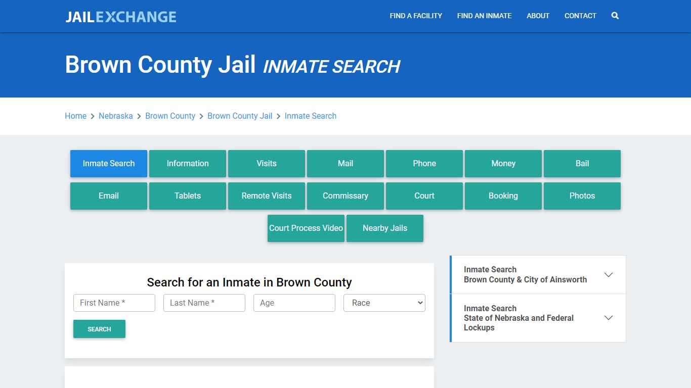 Brown County Jail, NE Inmate Search: Roster & Mugshots